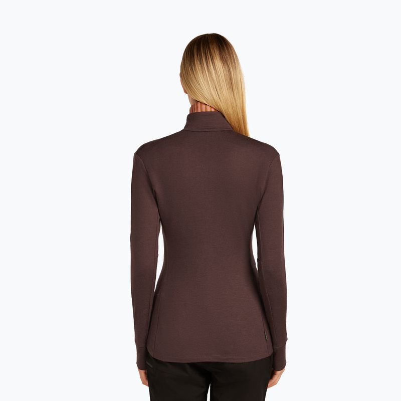 Hoodie Sweatshirt Damen icebreaker Merino 260 Quantum Zip java 3
