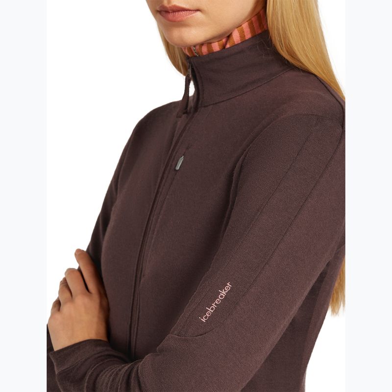 Hoodie Sweatshirt Damen icebreaker Merino 260 Quantum Zip java 6