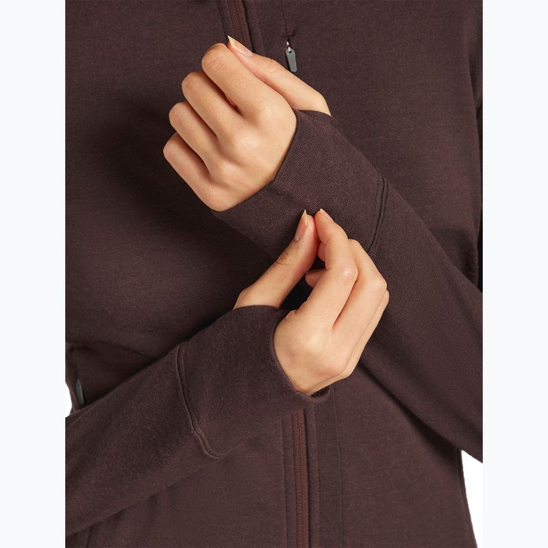 Hoodie Sweatshirt Damen icebreaker Merino 260 Quantum Zip java 7