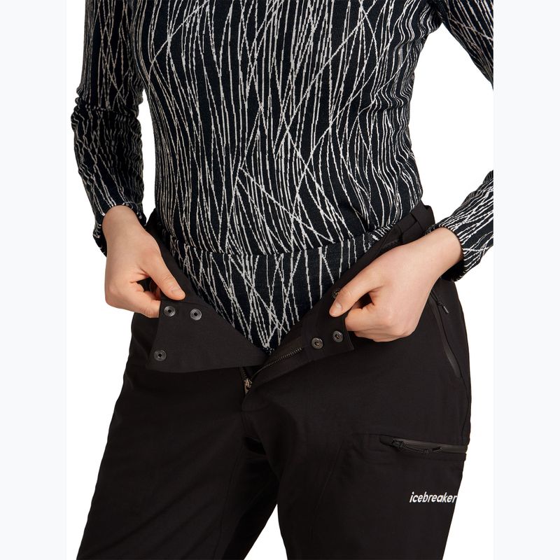 Damen Thermo-Leggings Icebreaker Merino 260 Tech Vertex High Rise Delta Lines AOP black/snow/j 6
