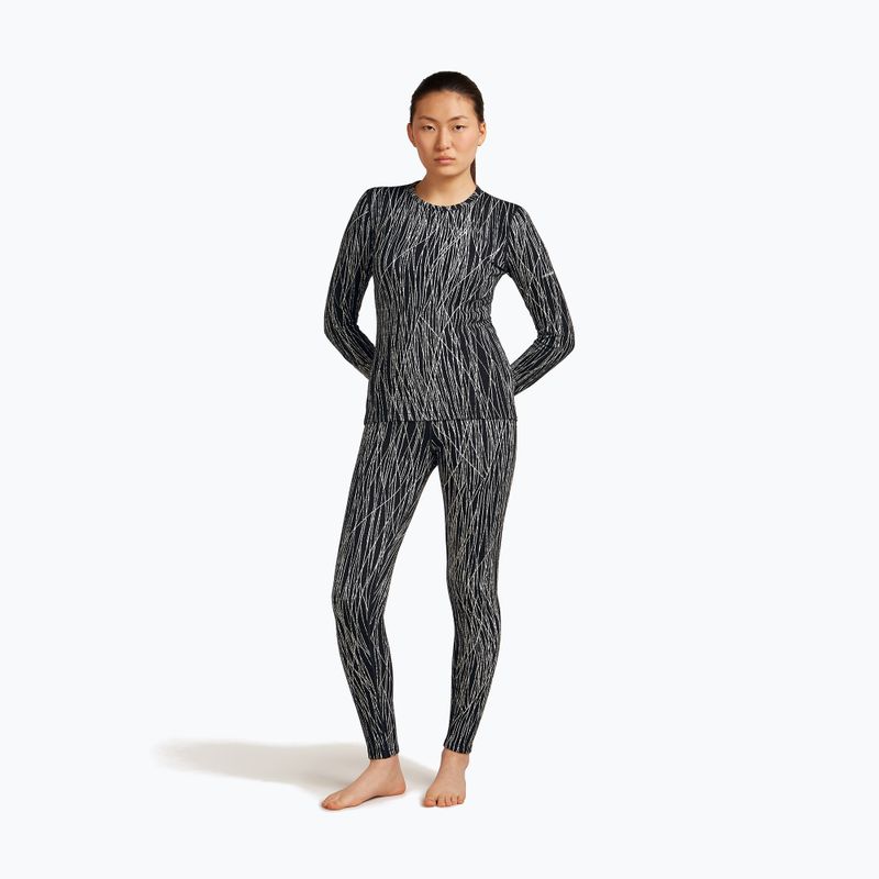 Damen Trekking-Longsleeve Icebreaker Merino 260 Tech Vertex Crewe Delta Lines AOP black/snow/j 4