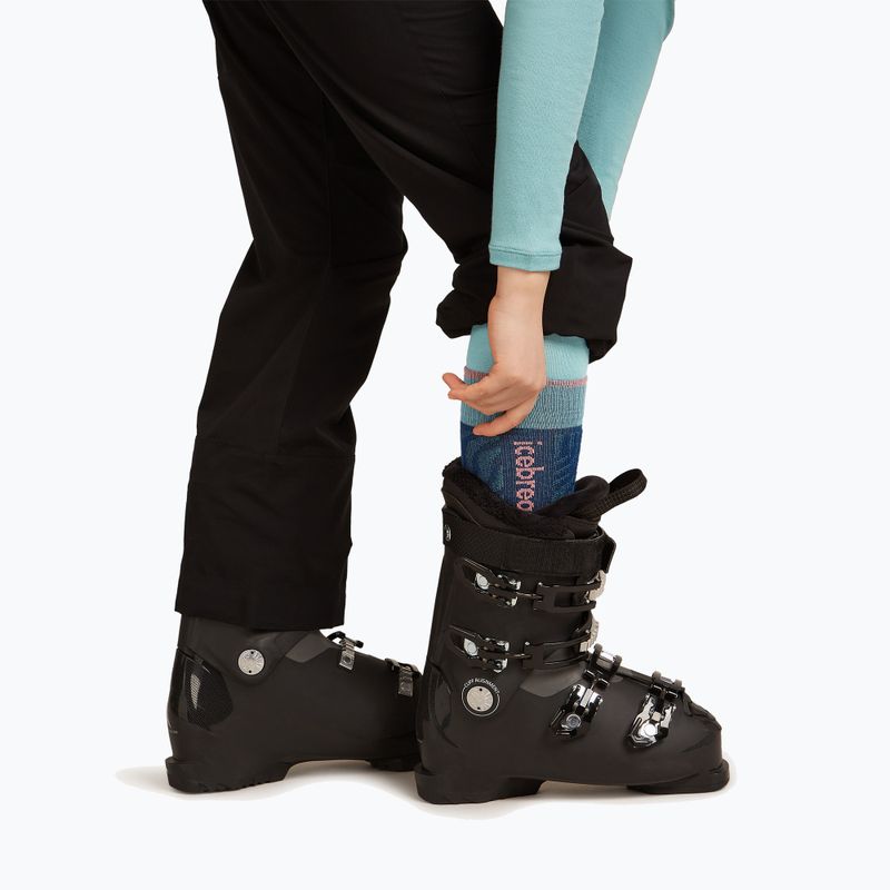 Skisocken Damen Icebreaker Merino Ski+ Light OTC Mountain Contour atlantis/hydro/acid pink 5