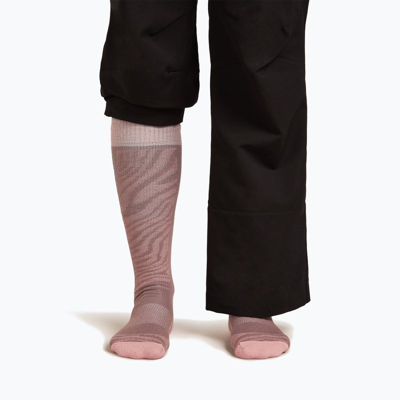 Skisocken Damen Icebreaker Merino Ski+ Light OTC Mountain Contour summit/blush/hydro 3