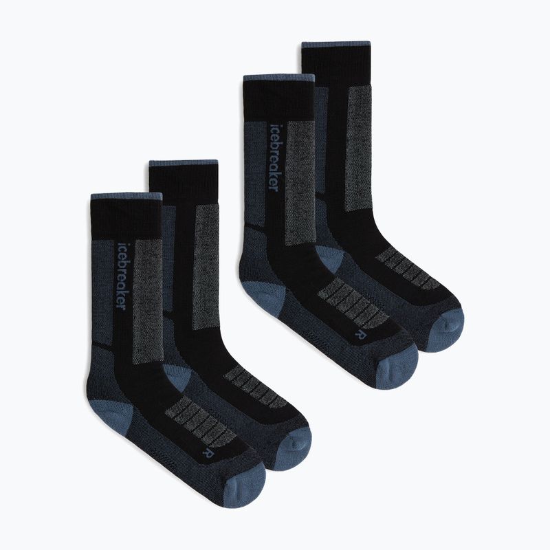 Damen Skisocken Icebreaker Merino Ski+ Medium OTC 2 Pack black/dawn/graphite