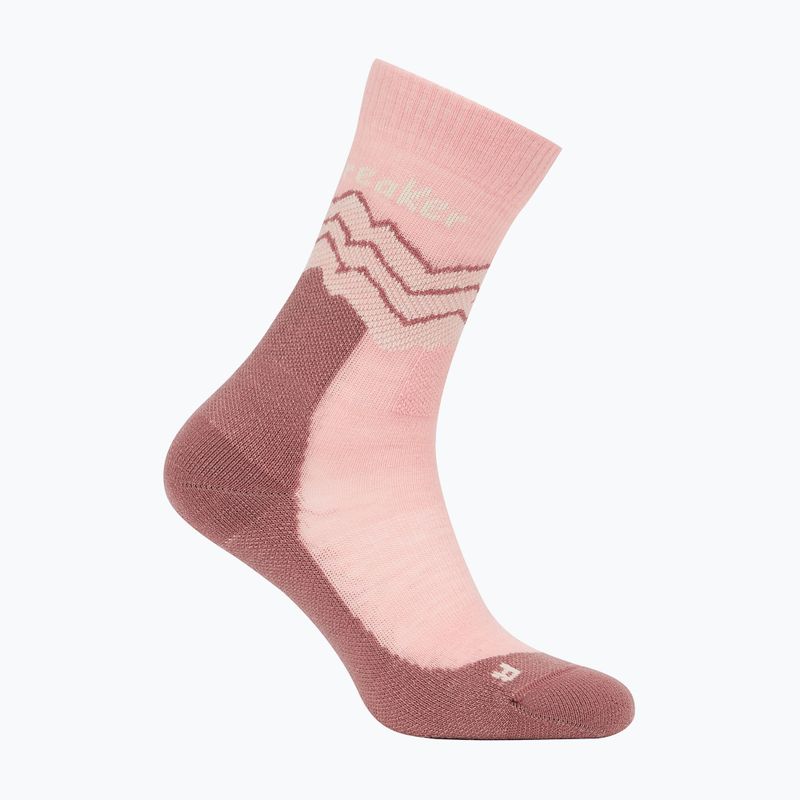 Socken Damen icebreaker Merino Hike+ Medium Crew Across the Peaks blush/summit/ecru heather