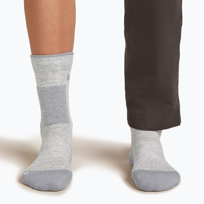 Icebreaker Damen Socken Merino Hike+ Medium Crew blizzard heather/alloy 4