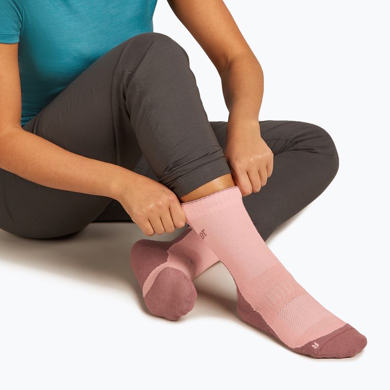 Icebreaker Damen-Socken Merino Hike+ Light Crew blush/summit 3