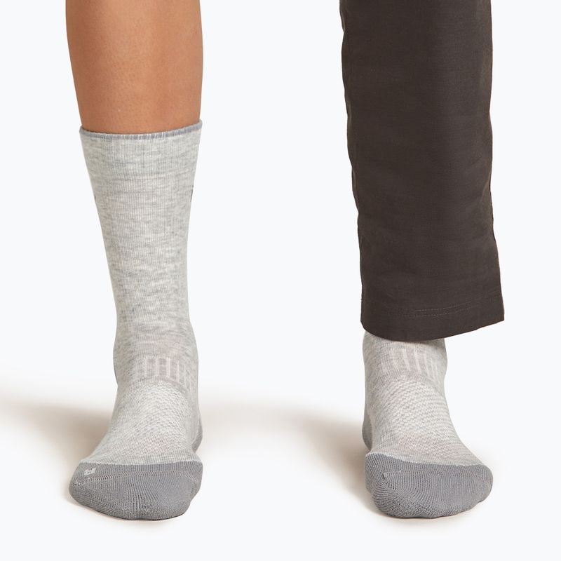 Icebreaker Damen Socken Merino Hike+ Light Crew blizzard heather/alloy 4