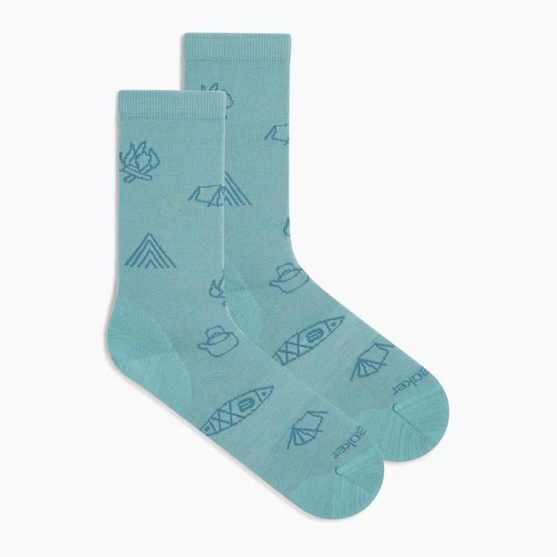 Icebreaker Damen-Socken Merino Ultralight Crew Camp Ess hydro/topaz 2