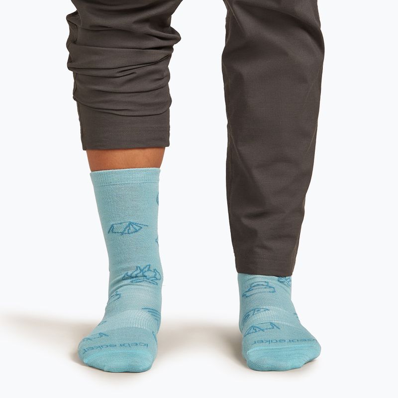 Icebreaker Damen-Socken Merino Ultralight Crew Camp Ess hydro/topaz 4