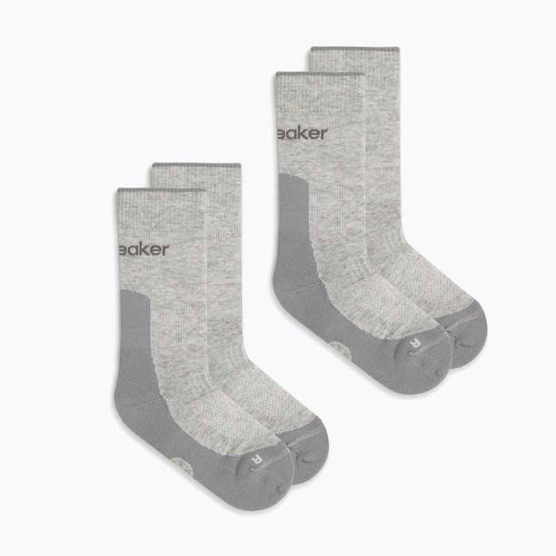 Damen Socken icebreaker Merino Hike+ Light Crew 2 pairs blizzar hthr/alloy 6