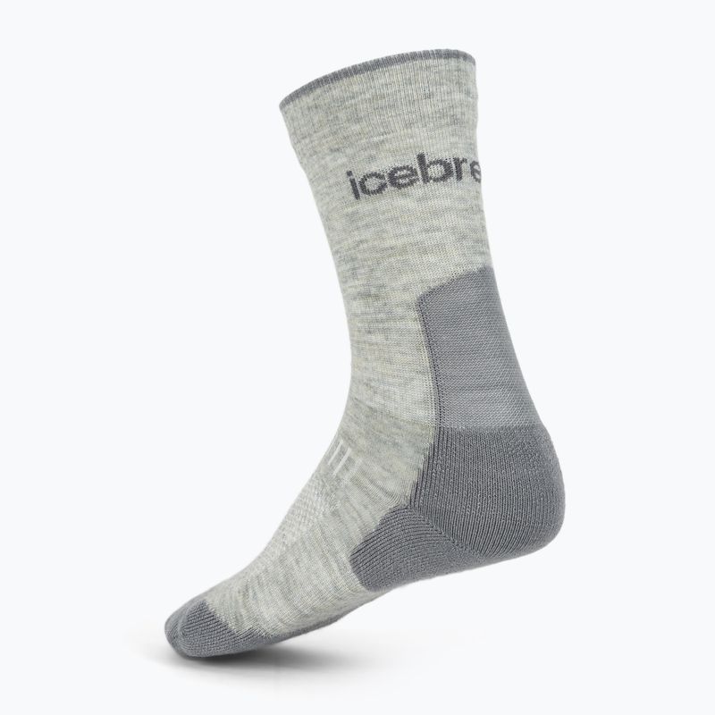 Damen Socken icebreaker Merino Hike+ Light Crew 2 pairs blizzar hthr/alloy 2