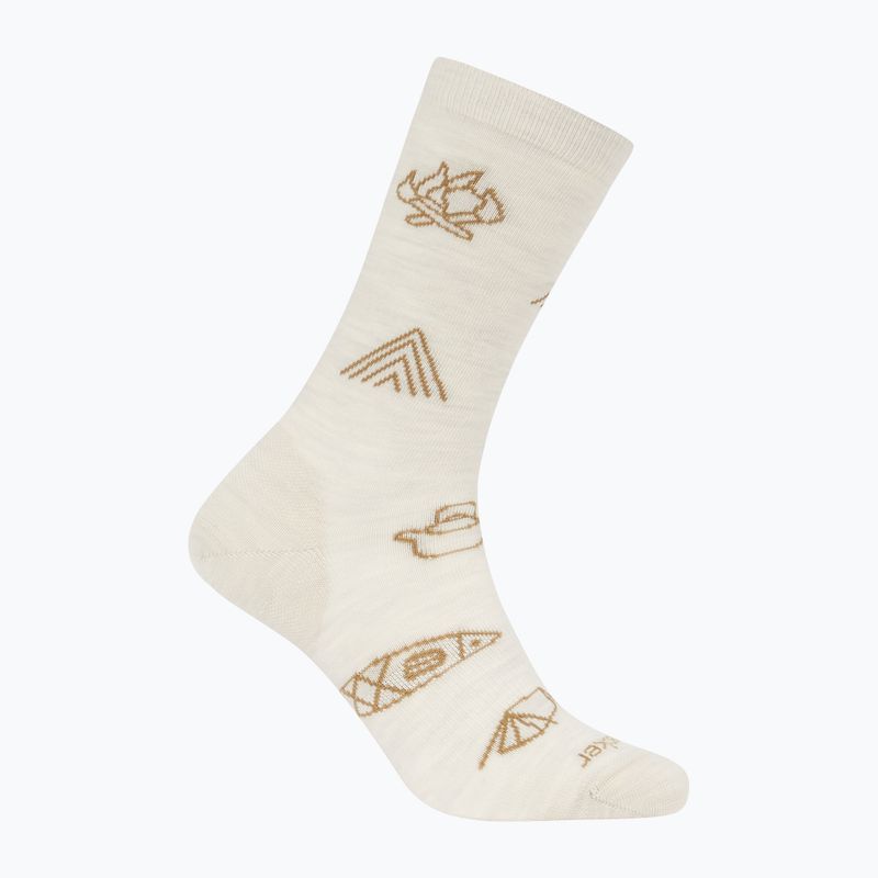Icebreaker Damen Socken Merino Ultralight Crew Camp Ess ecru heather/sand