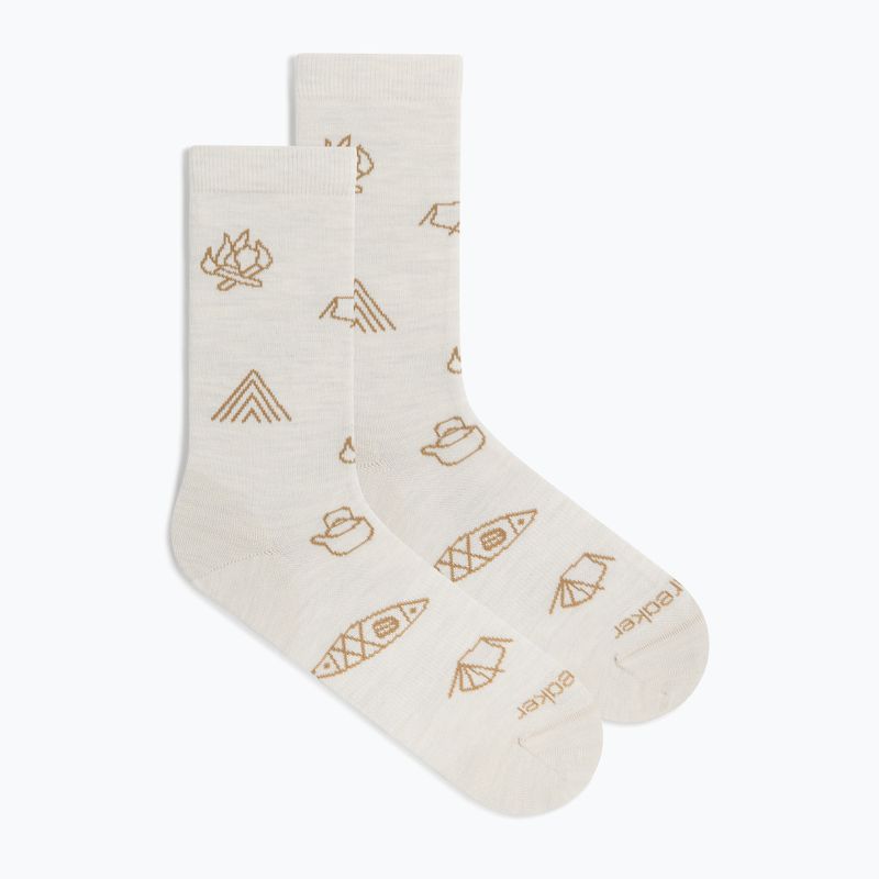 Icebreaker Damen Socken Merino Ultralight Crew Camp Ess ecru heather/sand 2