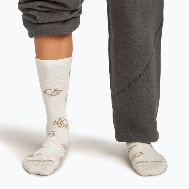 Icebreaker Damen Socken Merino Ultralight Crew Camp Ess ecru heather/sand 3