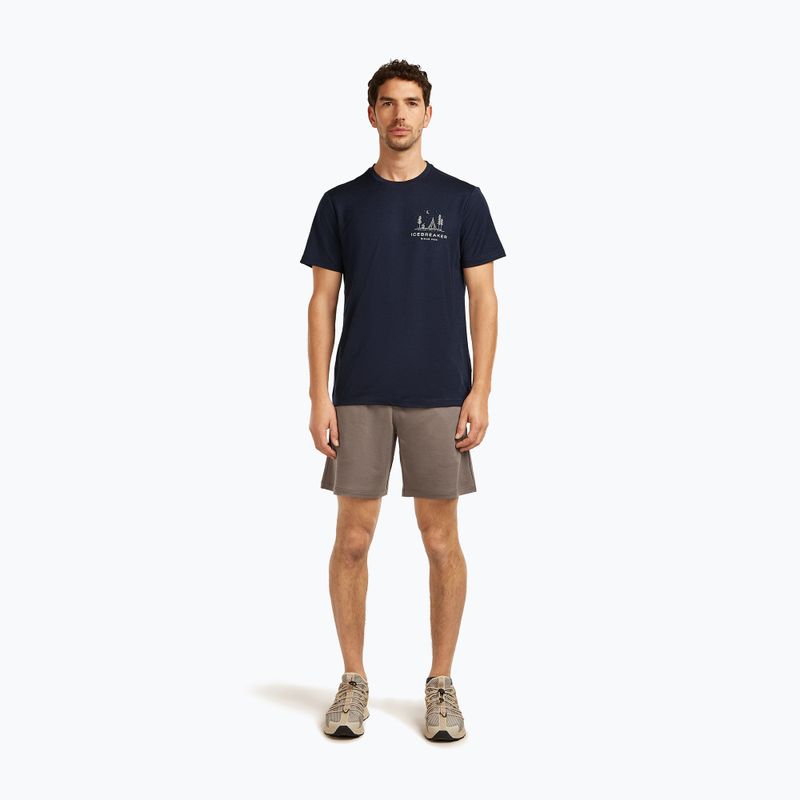 Herren T-Shirt icebreaker Merino 150 Tech Lite Peaceful Pass Tee midnight navy 2
