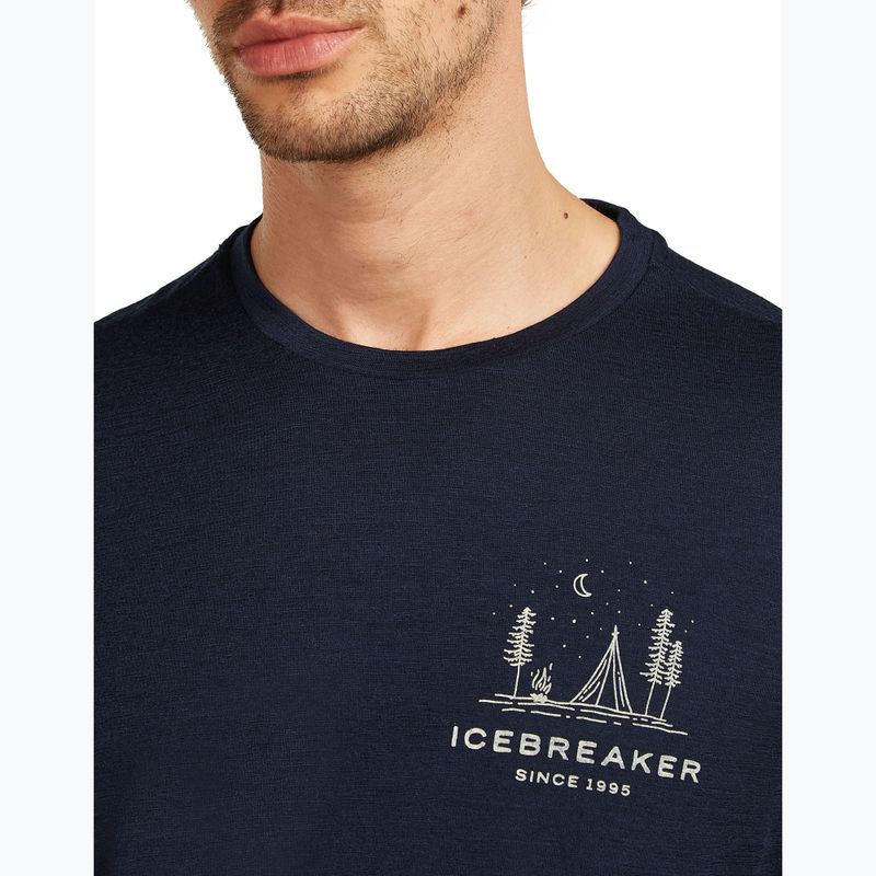 Herren T-Shirt icebreaker Merino 150 Tech Lite Peaceful Pass Tee midnight navy 5
