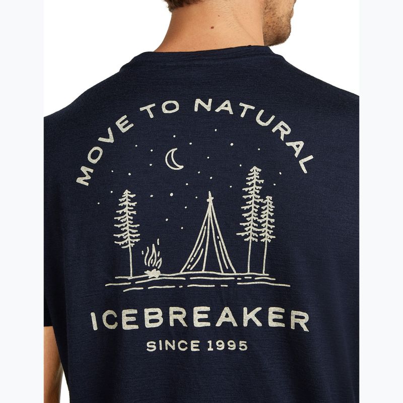Herren T-Shirt icebreaker Merino 150 Tech Lite Peaceful Pass Tee midnight navy 6