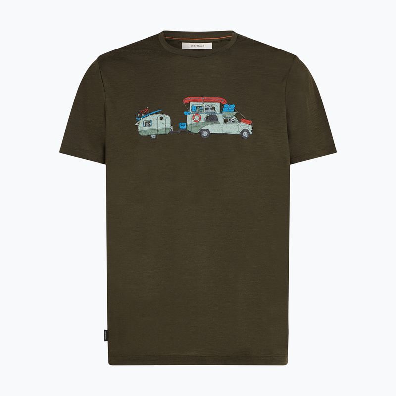 Herren T-Shirt icebreaker Merino 150 Tech Lite Transportage Tee dark loden 7