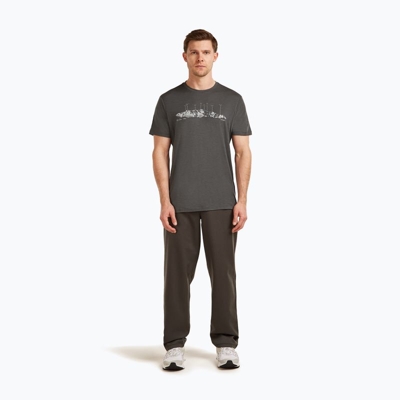 Herren T-Shirt icebreaker Merino 150 Tech Lite The Peaks obsigian 2