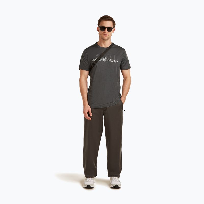 Herren T-Shirt icebreaker Merino 150 Tech Lite The Peaks obsigian 4
