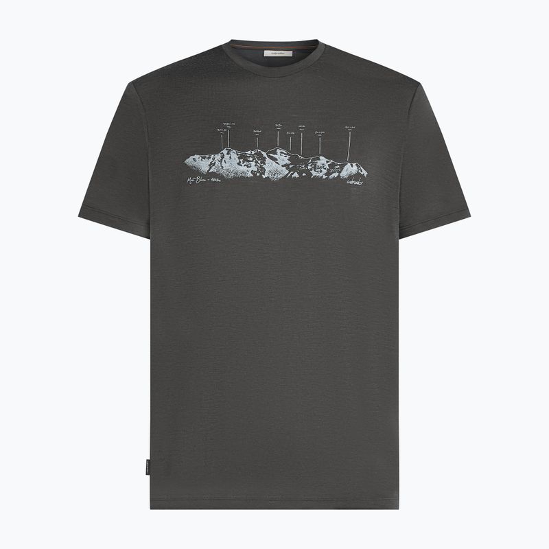 Herren T-Shirt icebreaker Merino 150 Tech Lite The Peaks obsigian 7