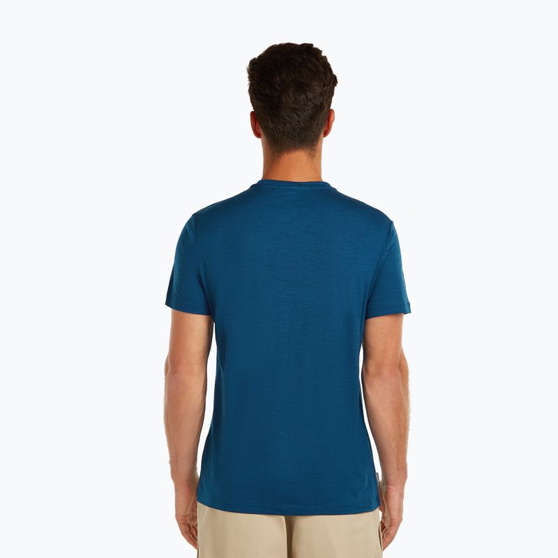 Herren T-Shirt icebreaker Merino 150 Tech Lite The Peaks atlantis 3