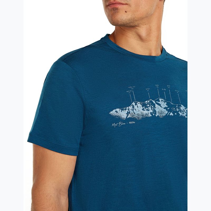 Herren T-Shirt icebreaker Merino 150 Tech Lite The Peaks atlantis 6