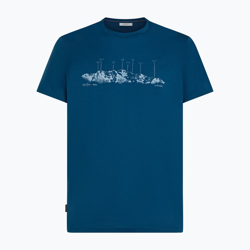Herren T-Shirt icebreaker Merino 150 Tech Lite The Peaks atlantis 7