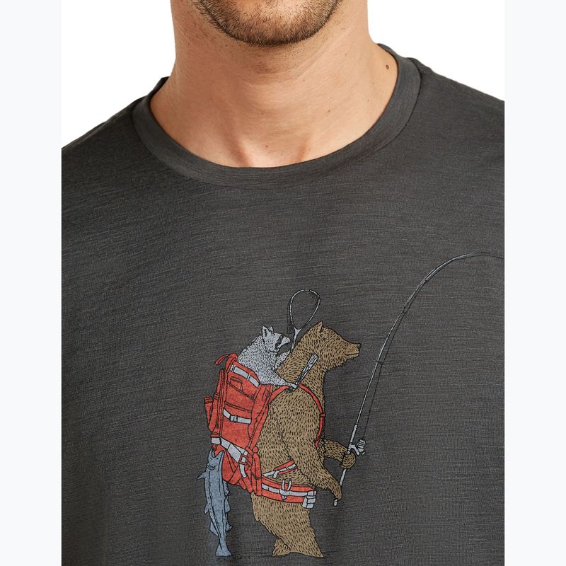 Herren T-Shirt icebreaker Merino 150 Tech Lite Bear Catch Tee obsidian 5
