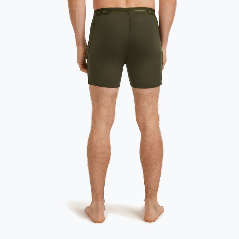 Thermoaktive Herren-Boxershorts icebreaker Anatomica dark loden 4
