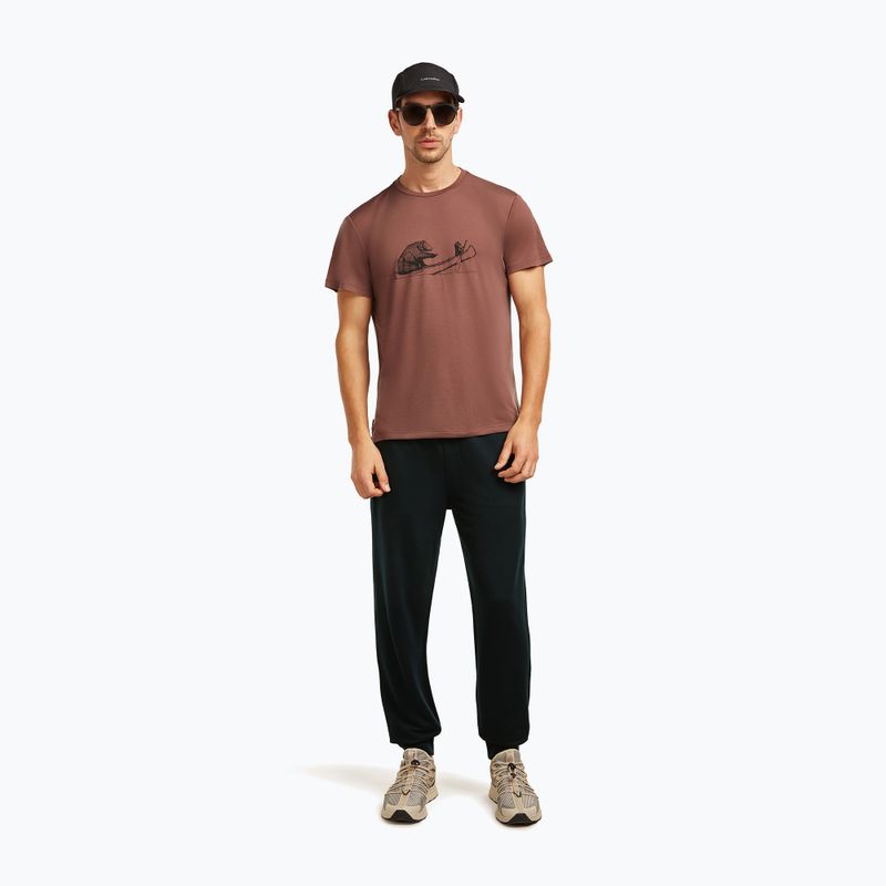Herren T-Shirt icebreaker Merino Core Canoe Companions carob 4