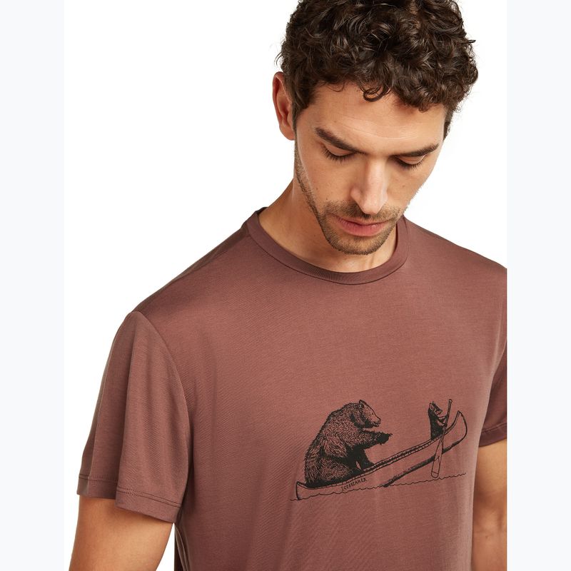 Herren T-Shirt icebreaker Merino Core Canoe Companions carob 6