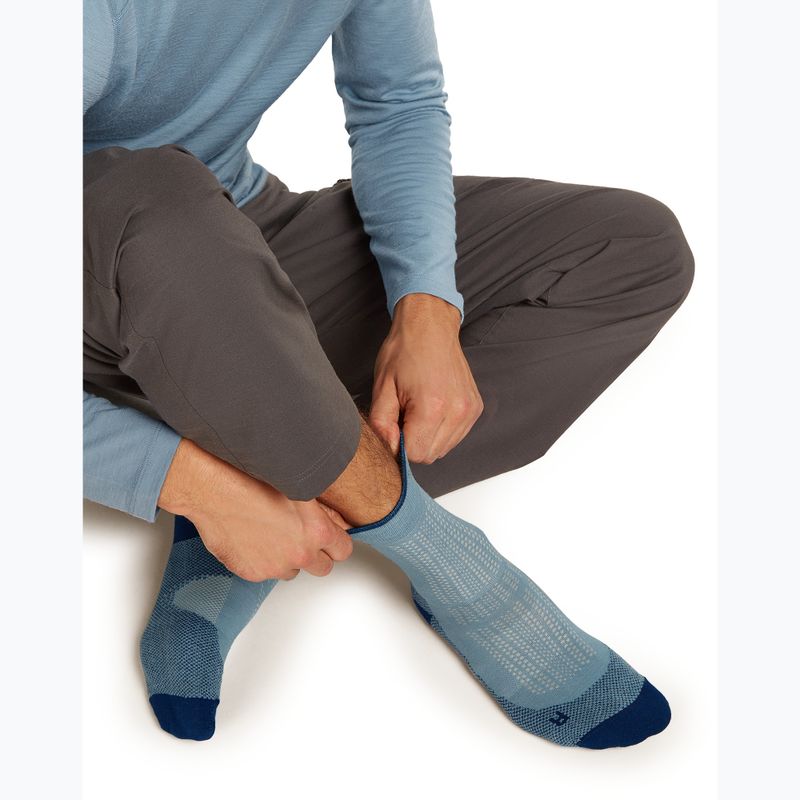 Herrensocken Icebreaker Merino Hike+ Ultralight Quarter flint blue/atlantis 4