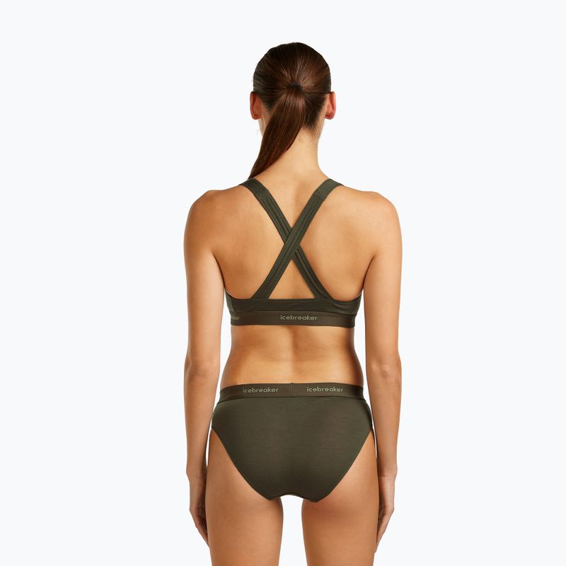 Thermoaktiver BH icebreaker Merino 125 Cool-Lite Sprite Racerback dark loden 3