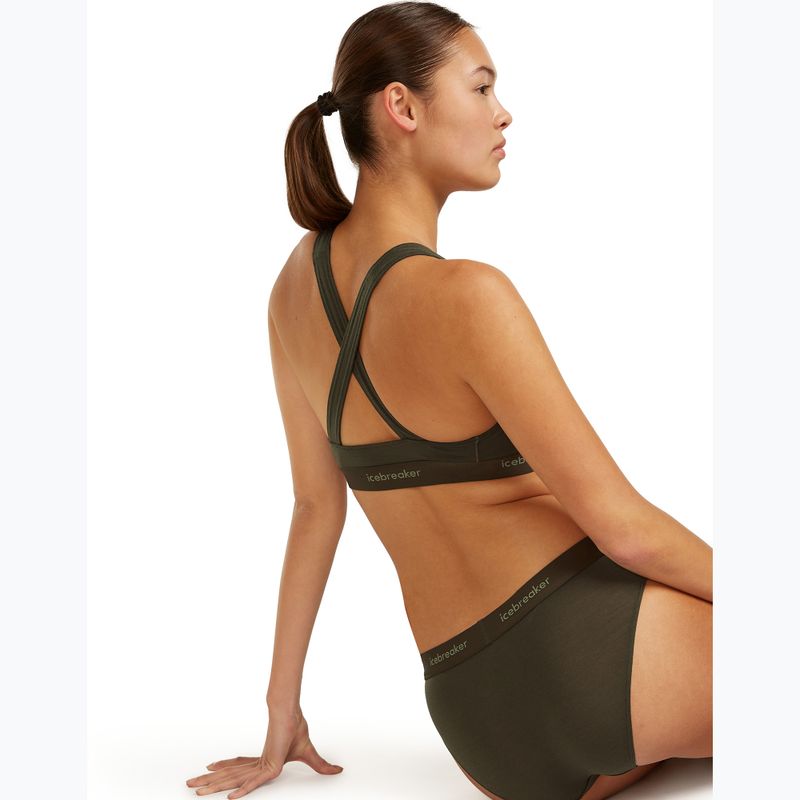 Thermoaktiver BH icebreaker Merino 125 Cool-Lite Sprite Racerback dark loden 6