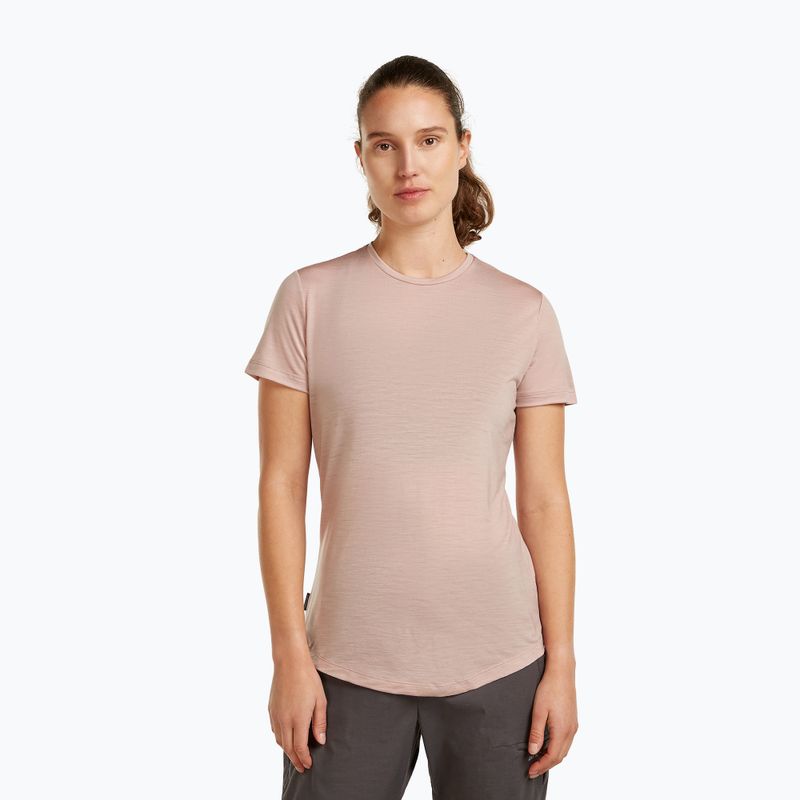 Damen-Trekking-T-Shirt icebreaker Merino 125 Cool-Lite™ Sphere III pink quartz