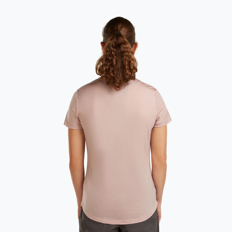 Damen-Trekking-T-Shirt icebreaker Merino 125 Cool-Lite™ Sphere III pink quartz 3