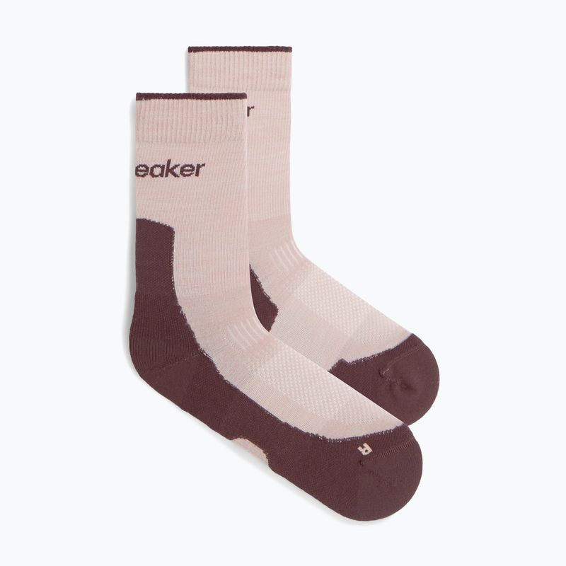 Damen Socken icebreaker Merino Hike+ Light Crew pink quartz/java 2