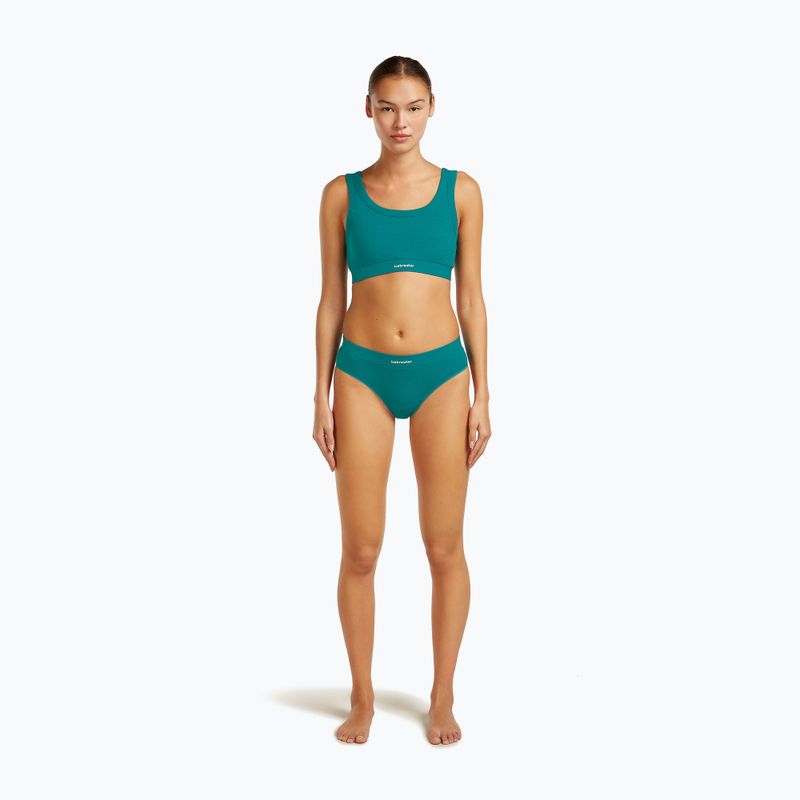 Thermoaktiver BH icebreaker Merino Rib Lotus tidal teal 2