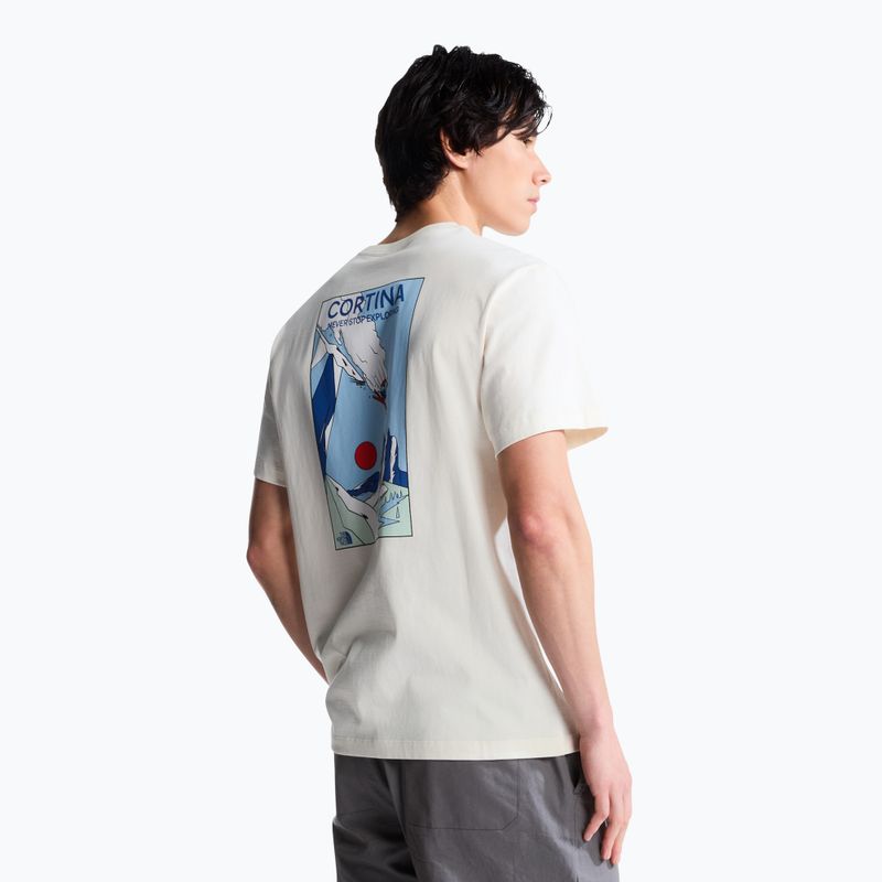 Herren-Trekking-T-Shirt The North Face Mountain Celebration Regular white dune 3