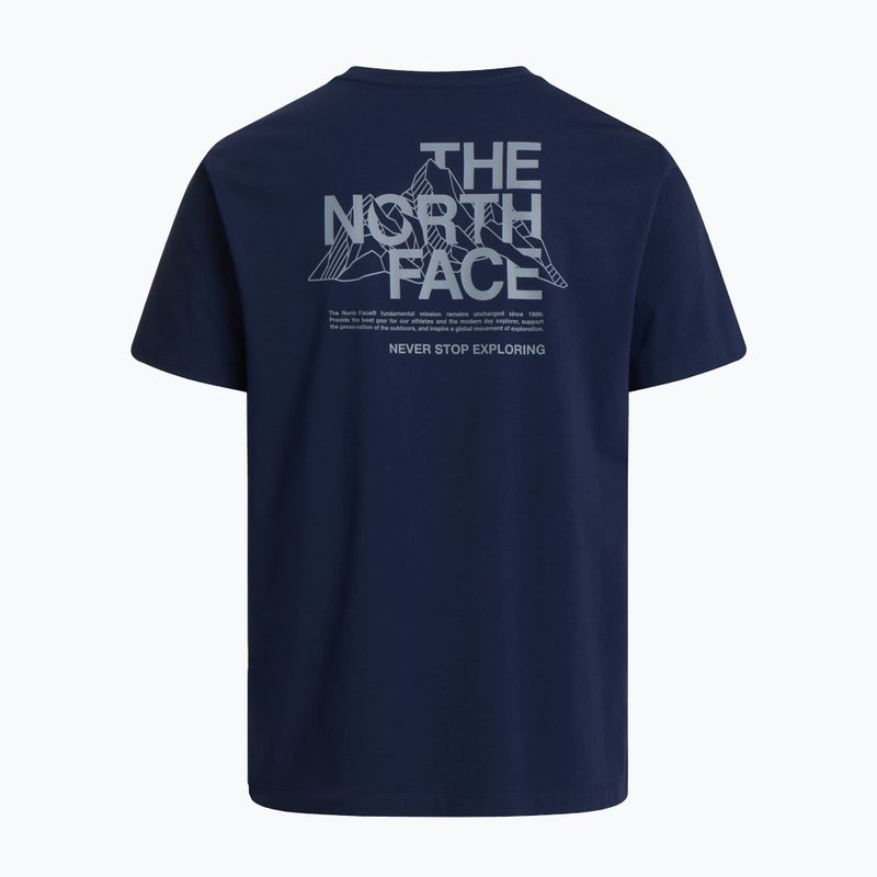 Herren-Trekking-T-Shirt The North Face Moutain Sketch Regular summit navy 6