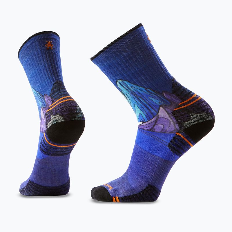 Socken Smartwool Hike Mountain Lake Print Crew deep navy 6