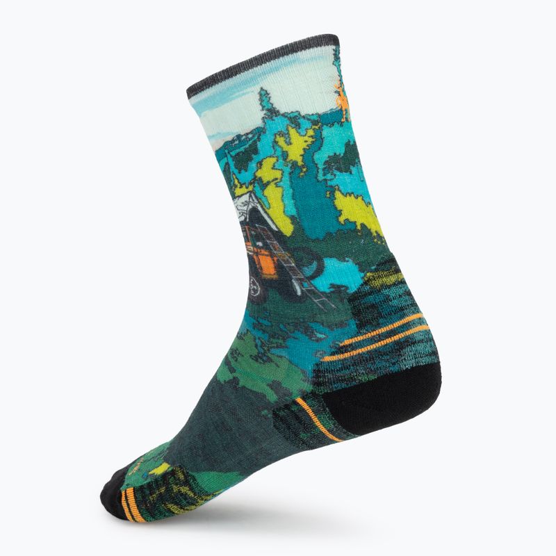 Socken Smartwool Hike Trail Trekker Print Crew winter moss 2