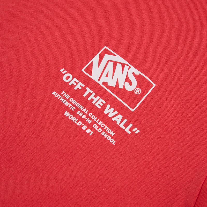 Herren T-Shirt Vans Stacked Hi Tee crimson haze 3