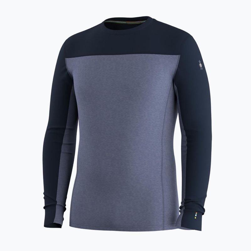 Herren Funktionsshirt langärmlig Smartwool Classic Thermal Merino Base Layer Colorblock Crew Boxed deep navy/nightfall 3