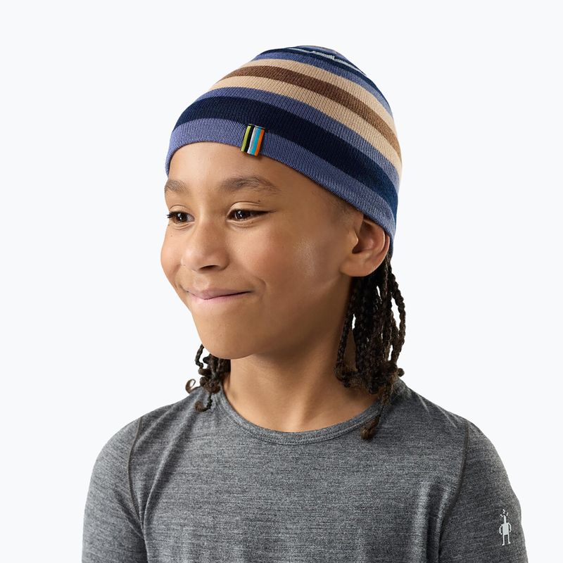 Kinder-Wintermütze Smartwool Reversible Art Beanie nightfall blue 3