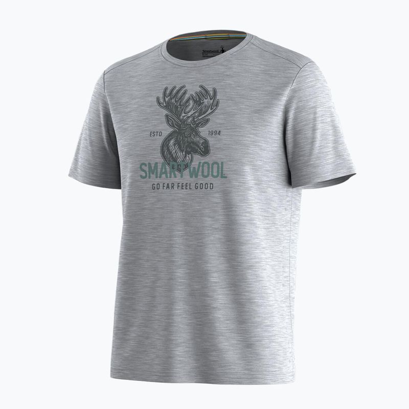 Herren-Shirt Smartwool Moose Mode Active Graphic Tee SS light gray heather 3