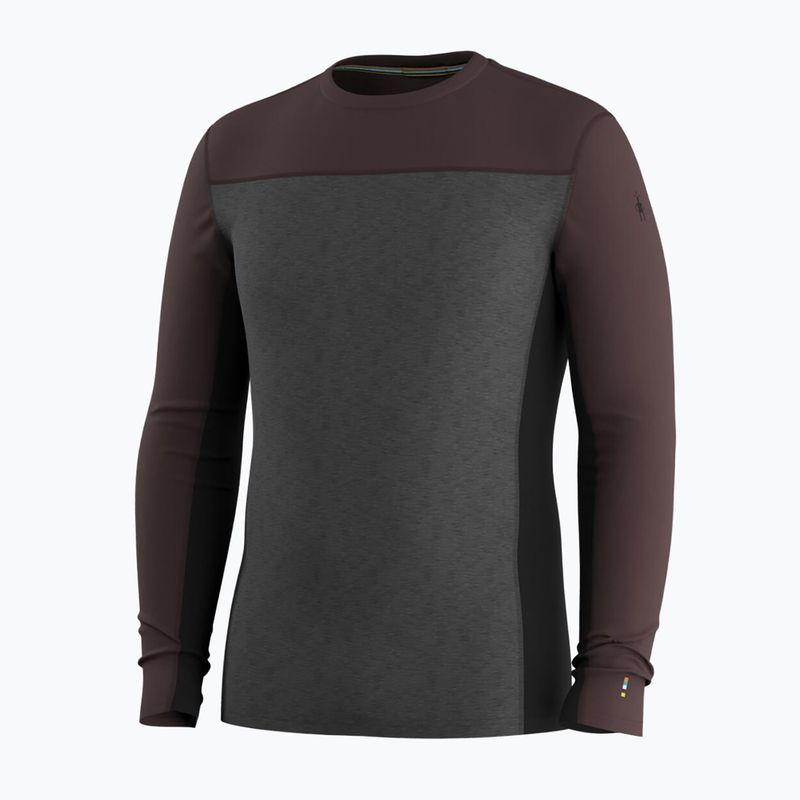 Herren Funktionsshirt langärmlig Smartwool Classic Thermal Merino Base Layer Colorblock Crew Boxed mink/charcoal 3