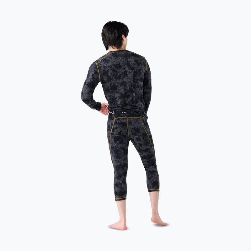 Herren Thermohose Smartwool Classic Thermal Merino Base Layer 3/4 Bottom Boxed black tie dye/hny gold 2